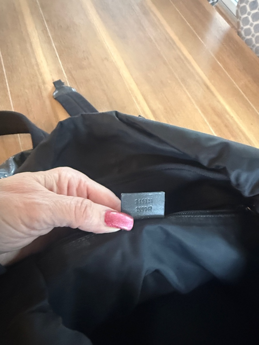 Gucci Black Monogram Drawstring Backpack - Picture 8 of 11